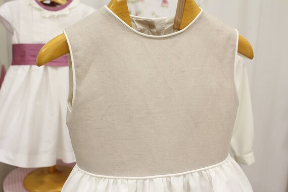 taupe flower girl dress