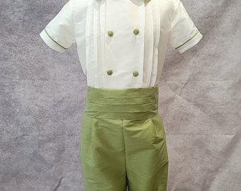 Ringbearer boy outfit. Pippas Middelton Style.  Perfect for weddings, baptism, special events. Made to order, customized. Double breasted