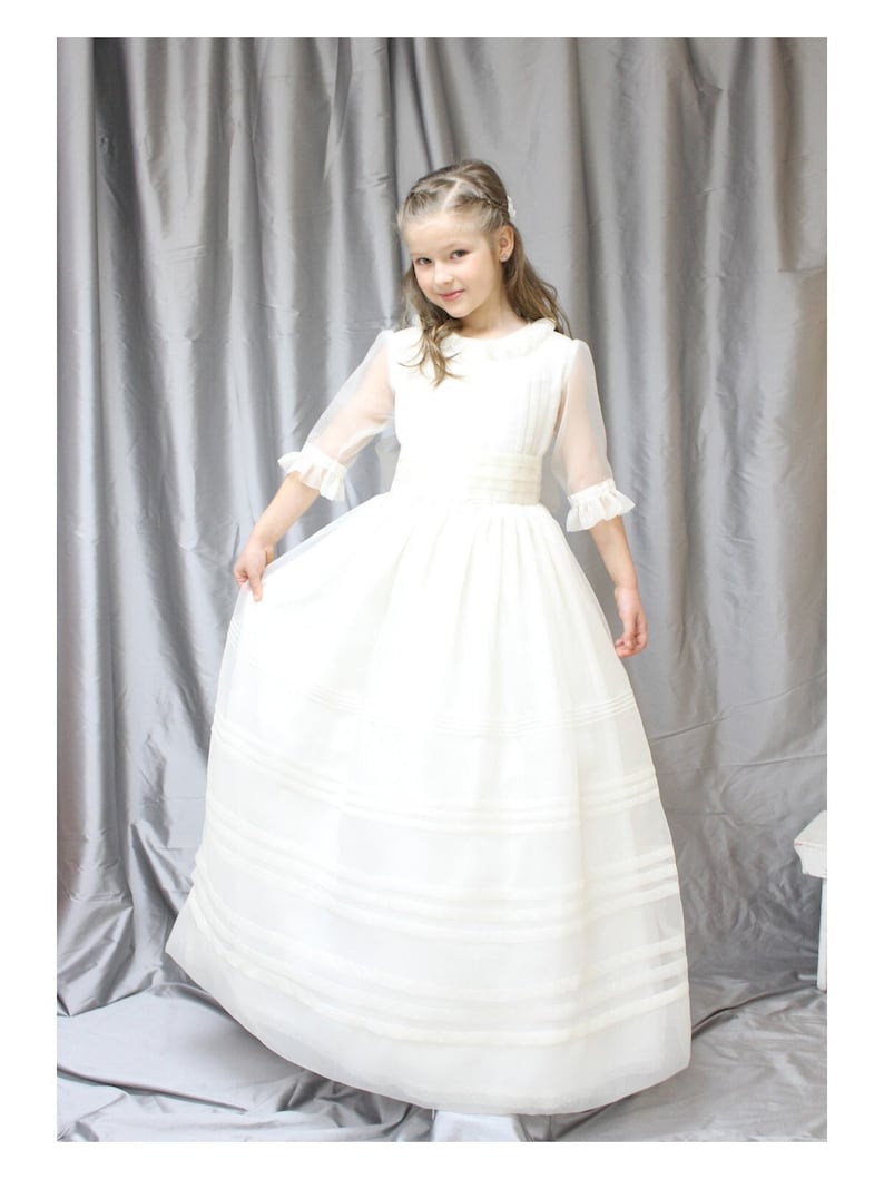 LUXURY First Communion Dress for Girl. Spanish European Style. Ivory ...