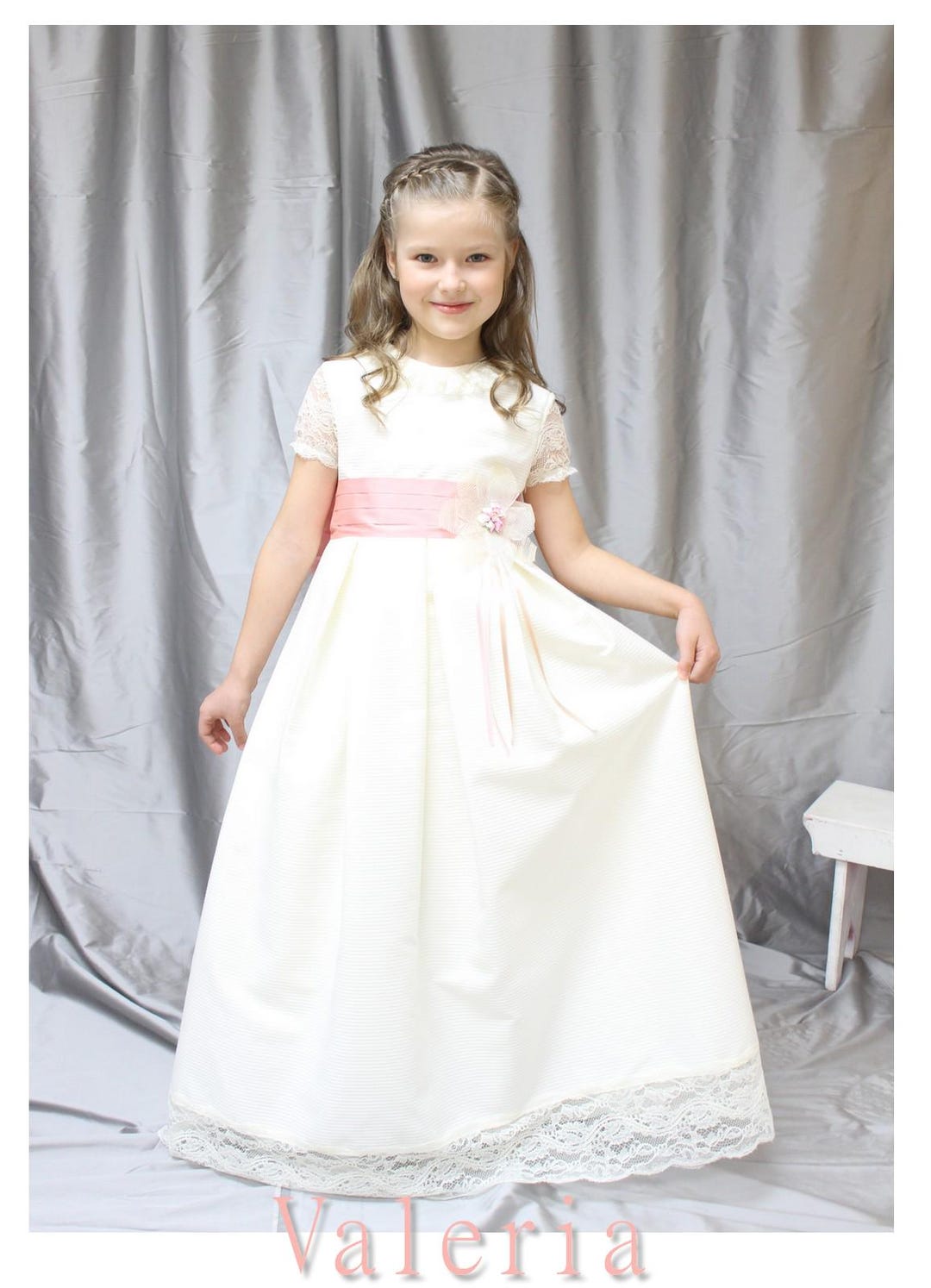 LUXURY First Communion Dress for Girl. Spanish European Style.ivory ...