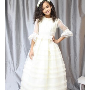 LUXURY First Communion Dress for Girl. Spanish European Style. Ivory ...