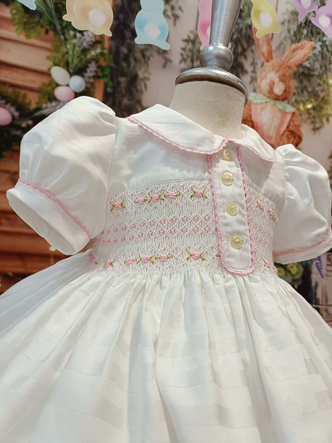 Smocked classic dress - HANDMADE IN USA 6-8WK TURNAROUND main image 0