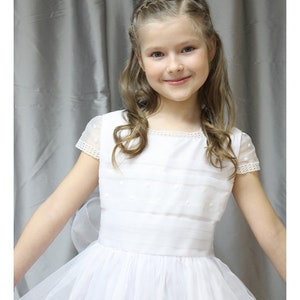 LUXURY First Communion Dress for Girl. Spanish European Style. White ...