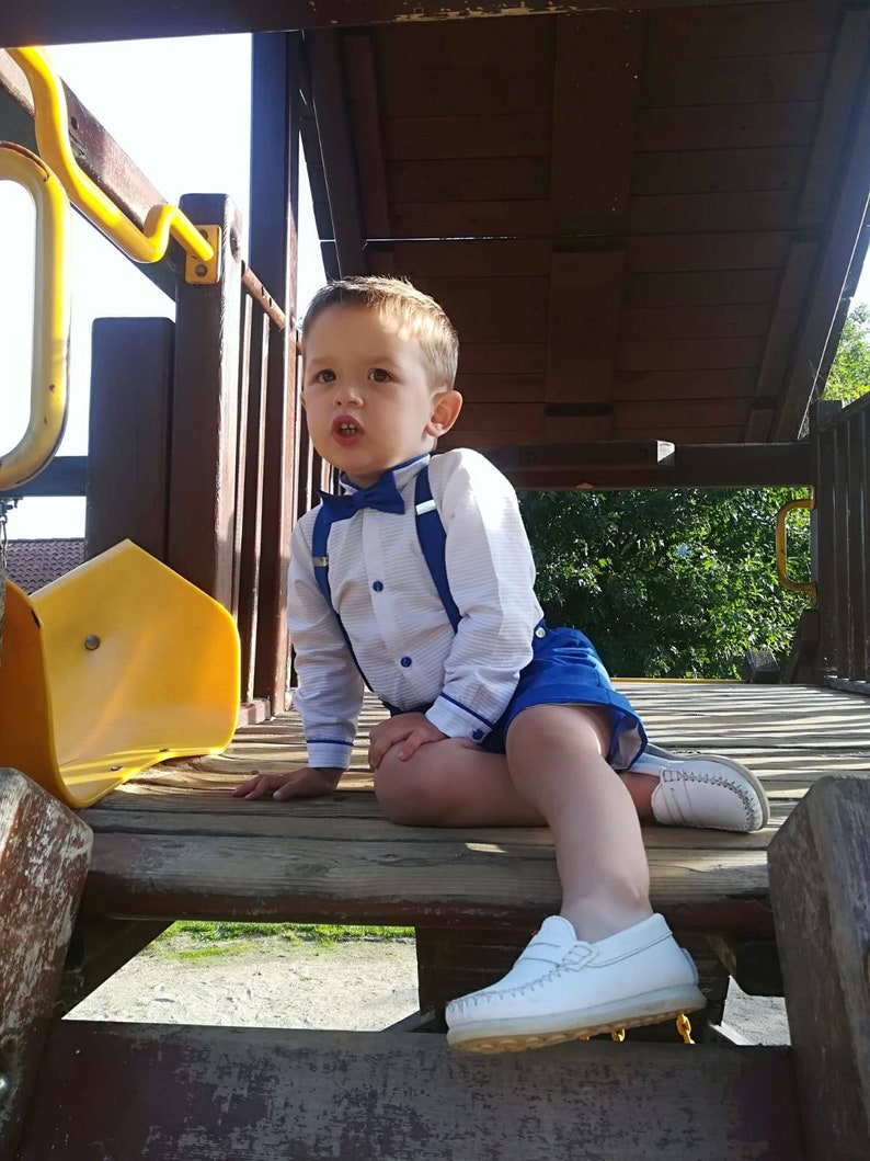 Ring Bearer Royal Blue Outfit Suspenders. Boy Special Occasion Etsy
