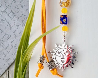 Bookmark-bookmark-bookmark-sun-handmade in Quebec-bibliophile-student gift-handmade gift