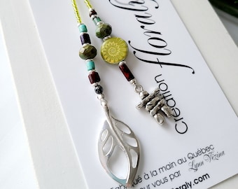 Bookmarks- Inukshuk - Czech glass -glass beads from Japan-handmade in Quebec-bibliophile gift-woman gift-man gift