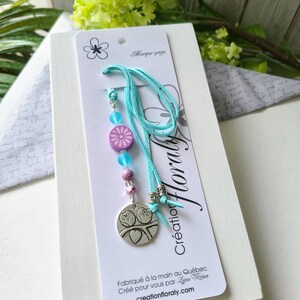 Bookmark owl flower bookmark handmade bookmark in Quebec, bookmark for children, gift for her, bibliophiles, gift for girl image 2