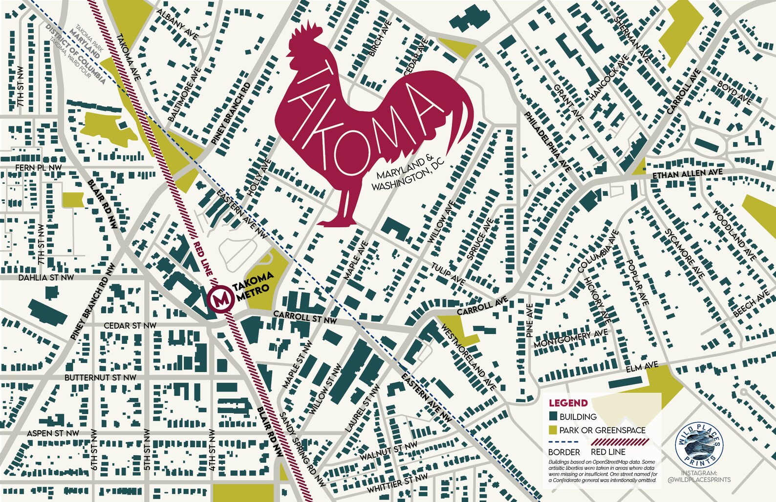 Takoma Park Maryland/Takoma Washington DC neighborhood Etsy