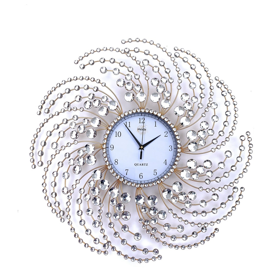 Fancy Crystal Wall Clock Etsy