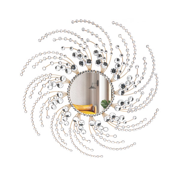 Decorative Starburst Mirror,Metal Wall Mirror,Wall Hanging Mirror in Sunburst Shape (Sunburst Mirror)