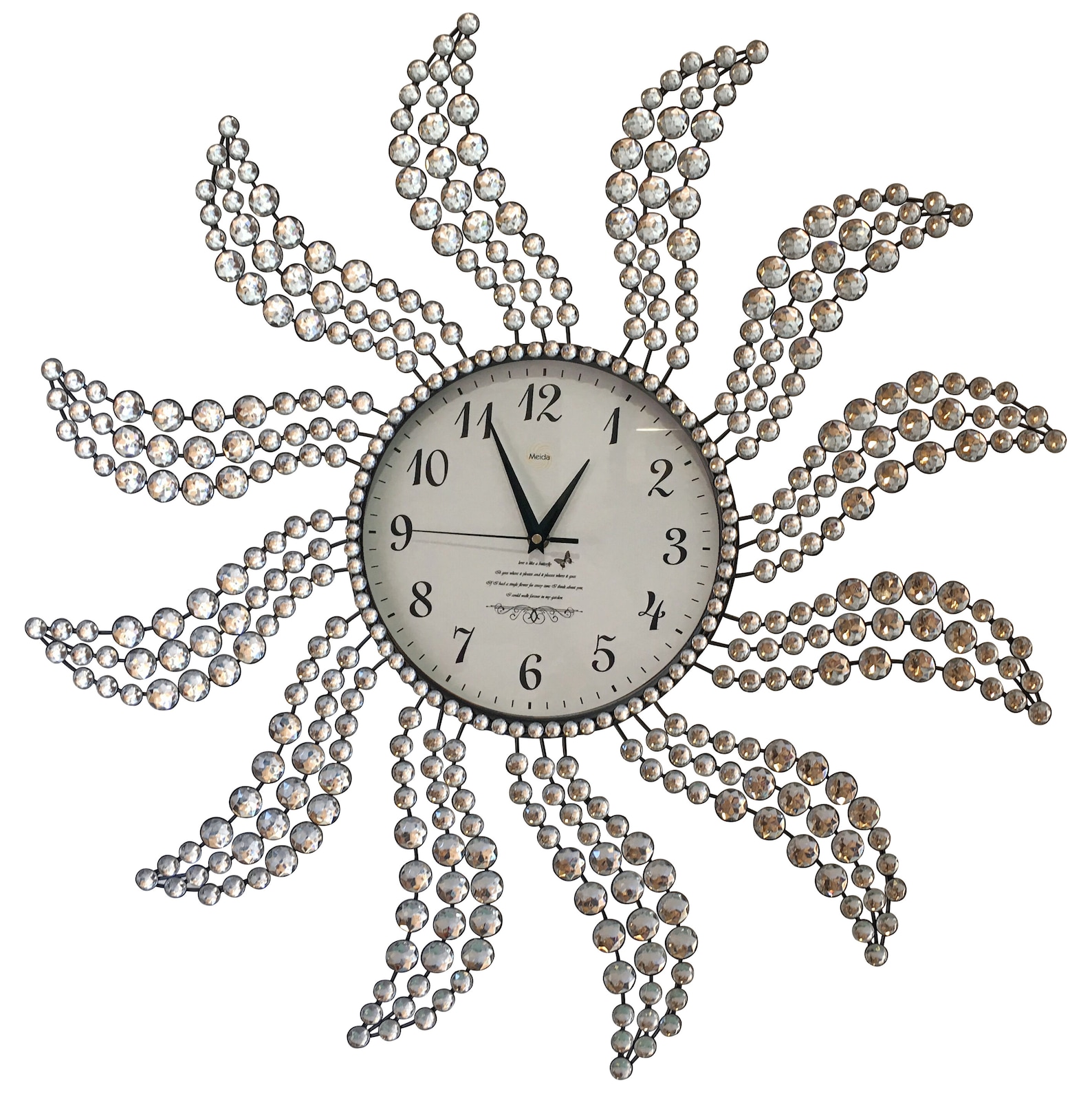 Crystal Wall Clock Etsy