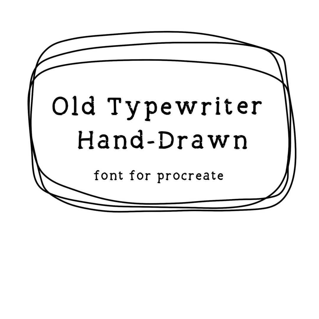 Old Typewriter Font for Procreate Etsy