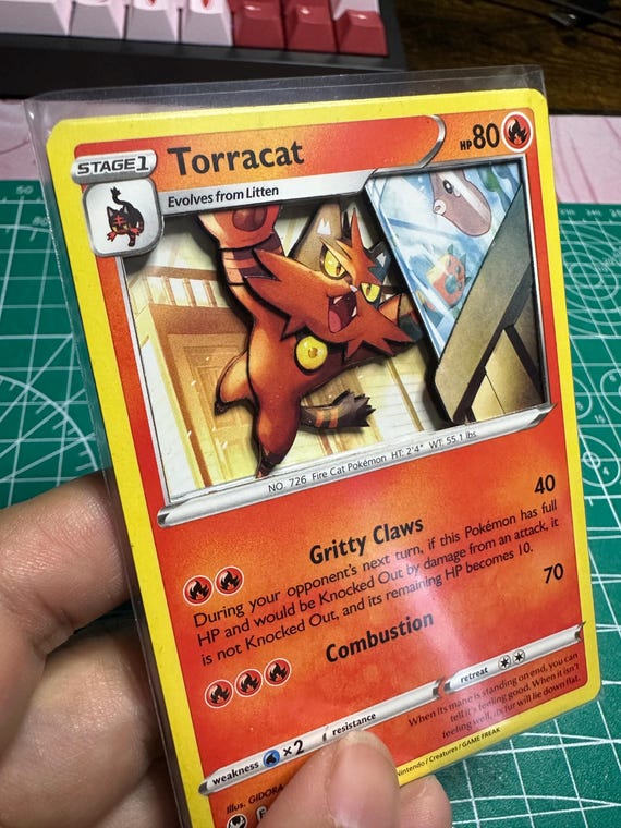 torracat pokemon card Litten, and Incineroar V Lot - 19 Cards Pokmon Hit Points90 HP Form Torracat 3D Pokemon Card -
