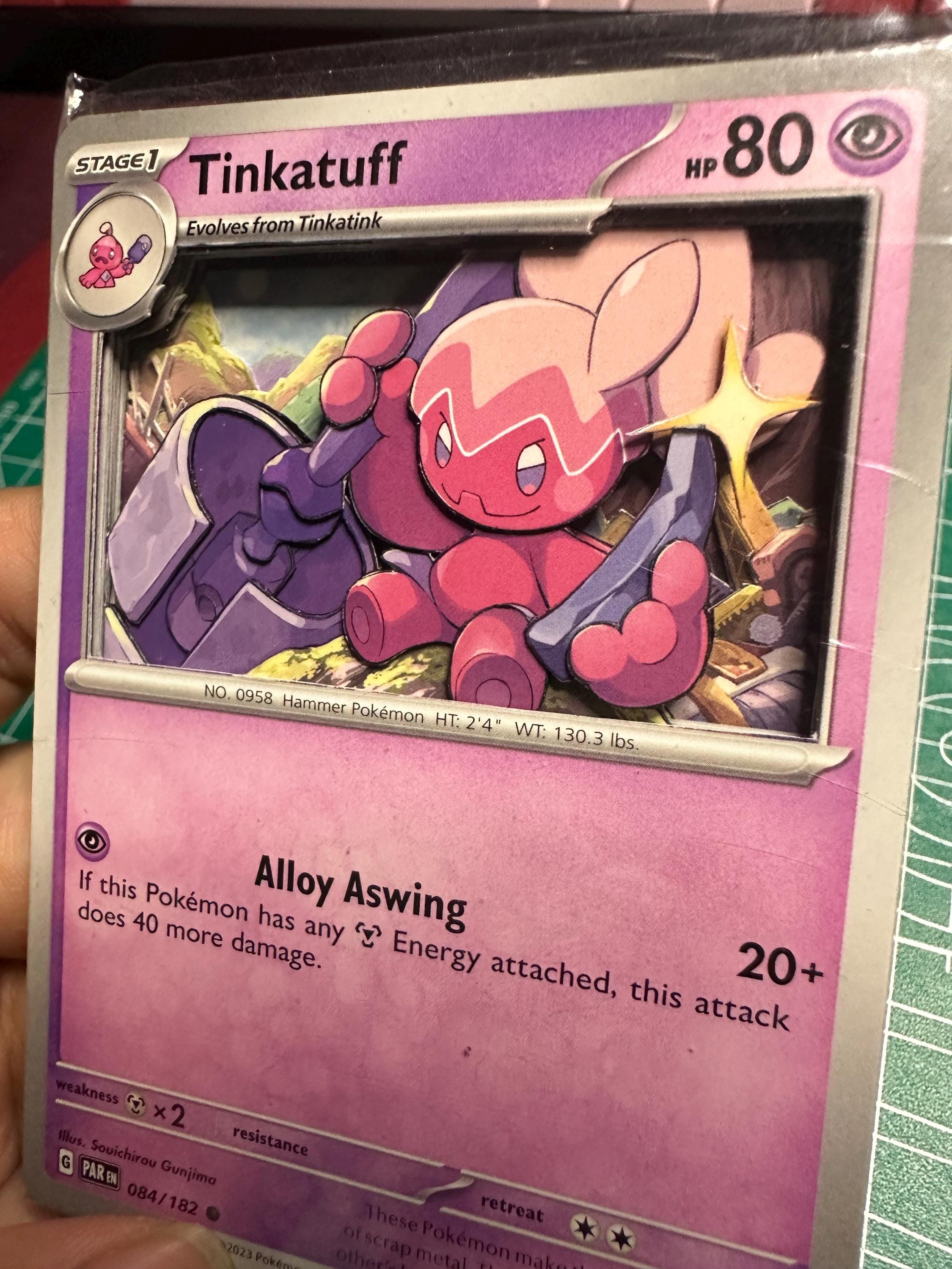 Tinkatuff 3D Pokemon Card
