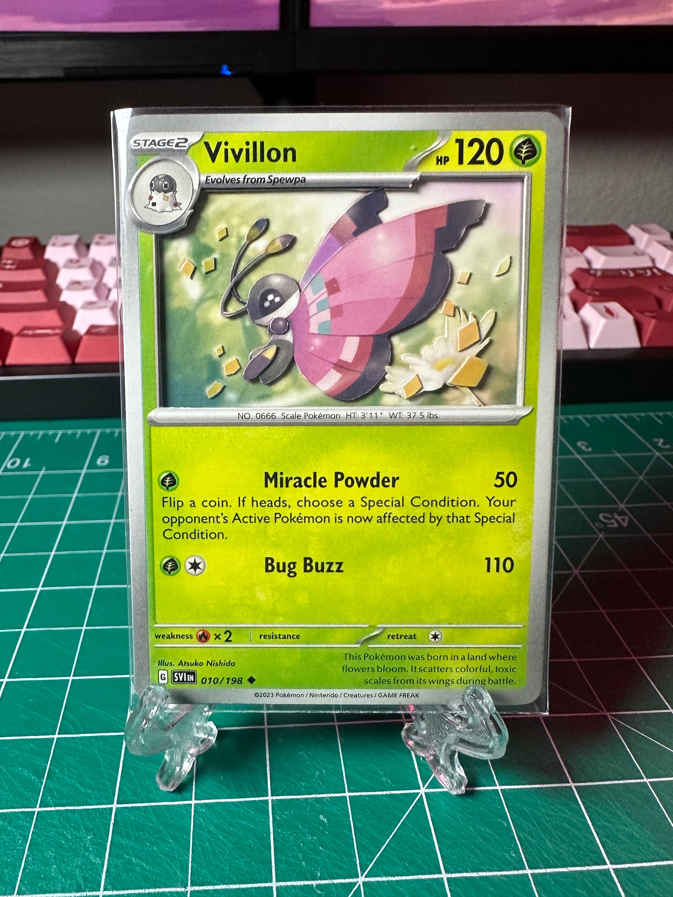 Vivillon 3D Pokemon Card - Etsy Vivillon 3D Pokemon Card - Etsy