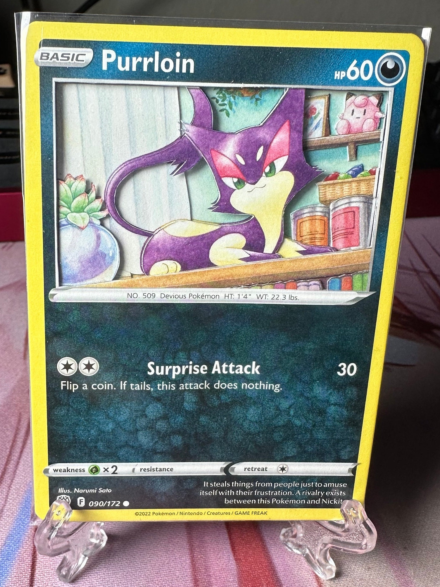 pokemon card purrloin Pokemon TCG N's Zorua 189 Star Promo Journey Together Holo – Ultimate Key  Issue Comics main image 0