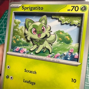 Carte Pokémon 3D Sprigatito