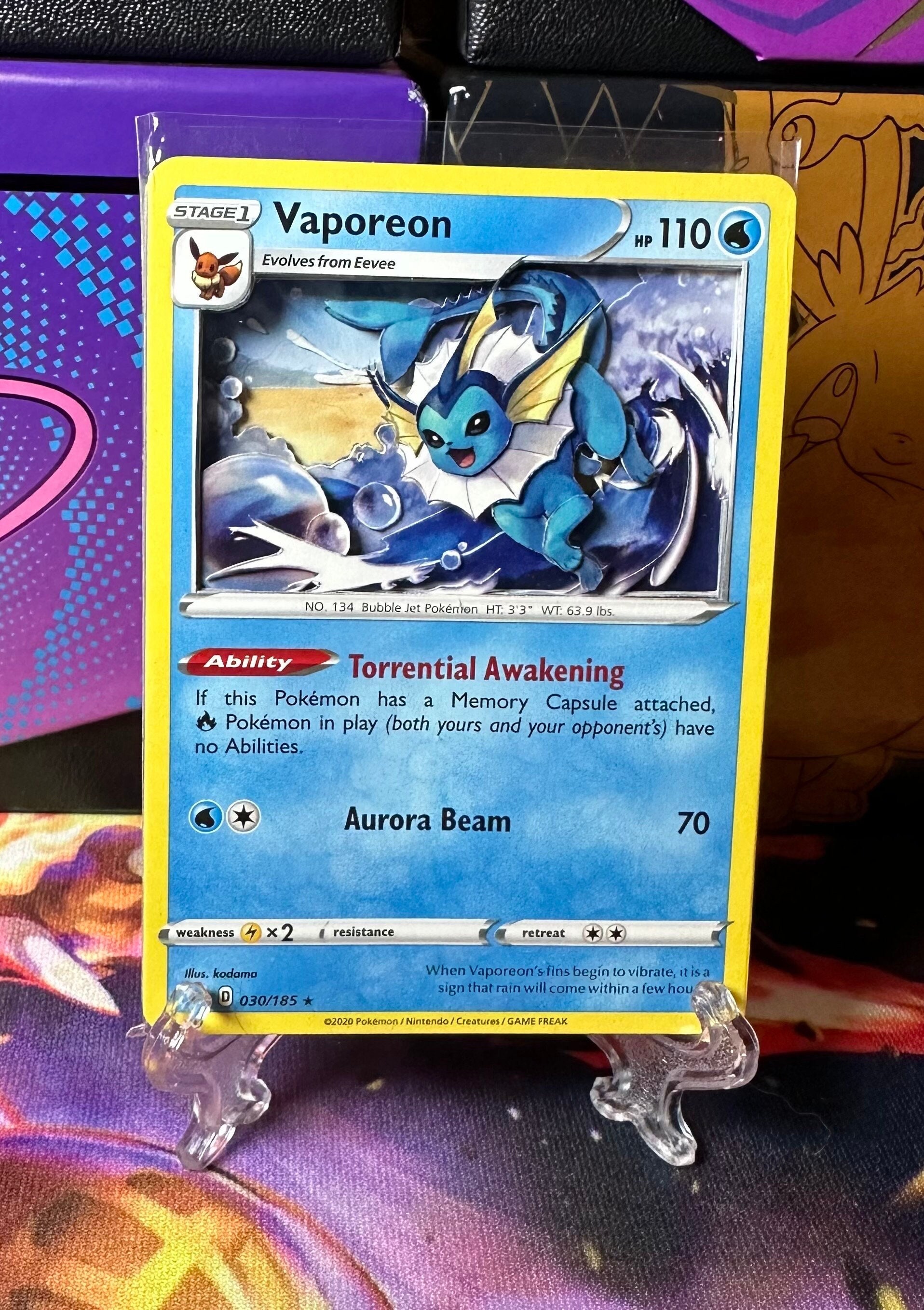 Vaporeon, Cartas promocionais, Banco de Dados de Cards do Estampas  Ilustradas