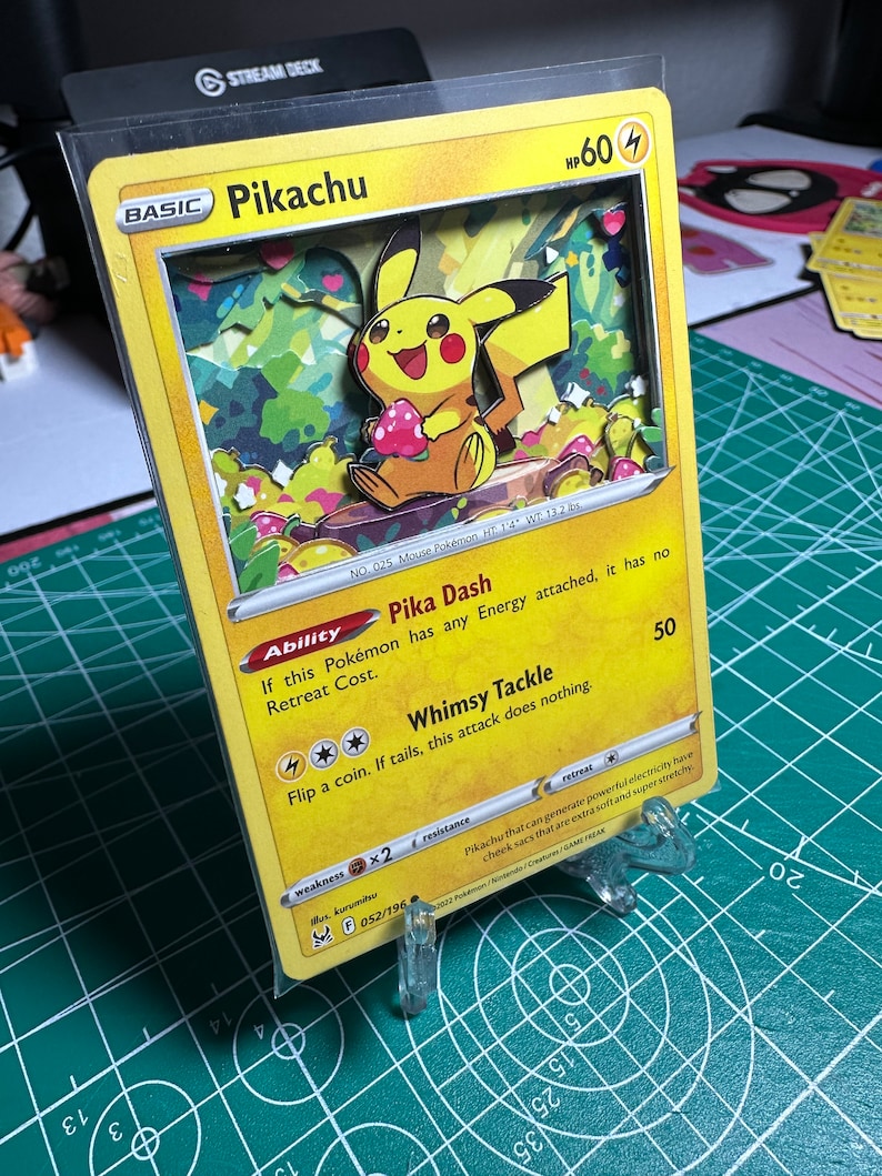 Pikachu berries 3D Pokemon Card Etsy pikachu-berries-3d-pokemon-card-etsy
