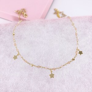 Celestial Moonstone Choker, moonstone necklace, dainty necklace, star choker, star necklace, celestial jewelry