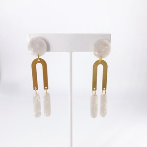 U Drops Resin Earrings, trendy earrings, acrylic earrings, statement earrings