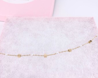 Pearl Anklet, boho jewelry, Minimalist Jewelry, Anklet for Women, summer jewelry, simple chain anklet, pearl jewelry