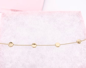 Coin Chain Anklet, boho jewelry, Minimalist Jewelry, Anklet for Women, summer jewelry, simple chain anklet, coin anklet, gold anklet