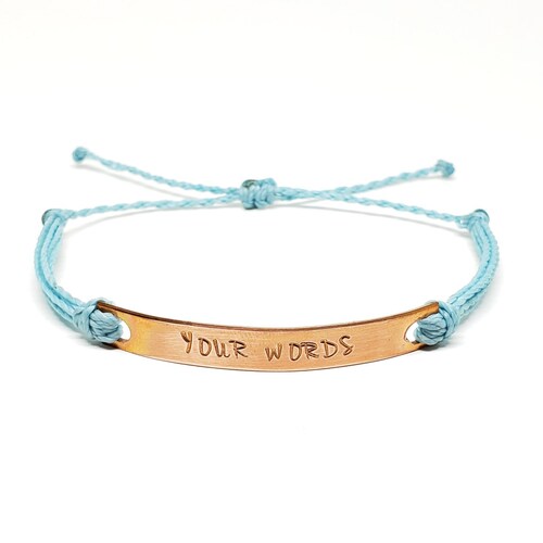 Custom Bracelet for Her Personalized String Bracelet Etsy