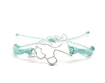 Unicorn Charm Bracelet | Unicorn Twist Bracelet | Unicorn Friendship Bracelet for Girls | Birthday Party Favors | Unicorn Wish Bracelet