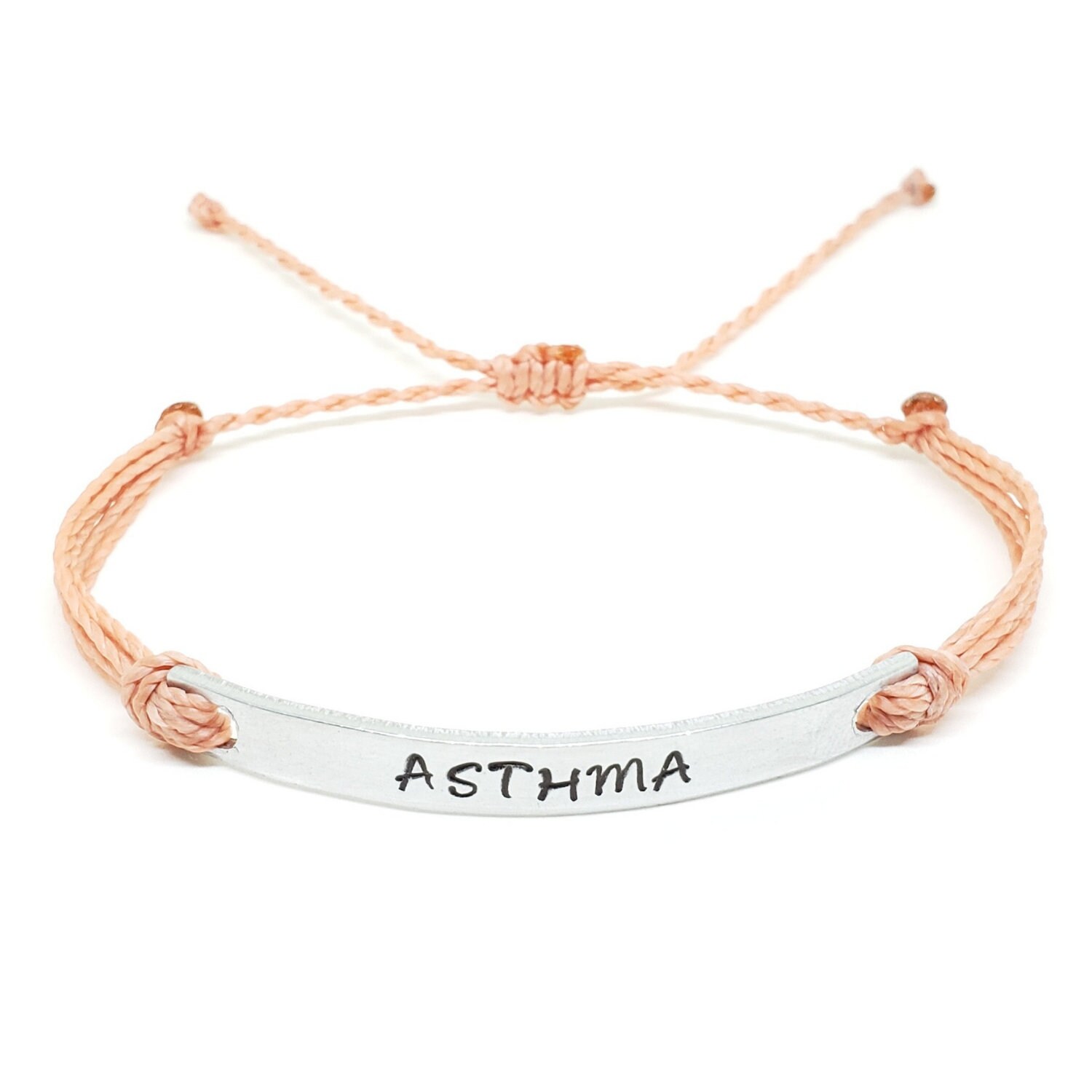 Asthma Bracelet Asthma Medical ID Bracelet Asthma Alert Etsy
