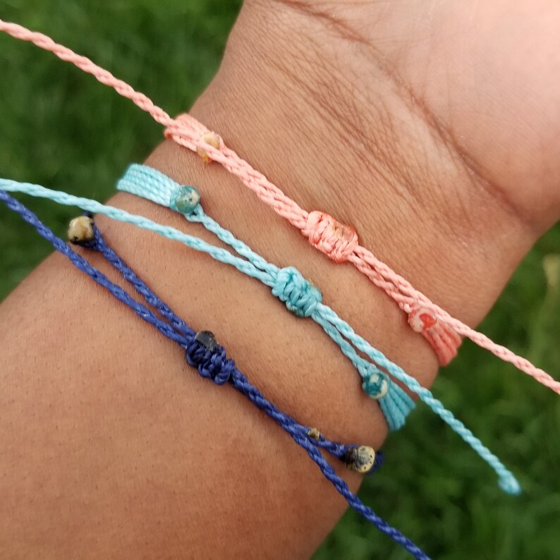 Custom Bracelet for Her Personalized String Bracelet Etsy