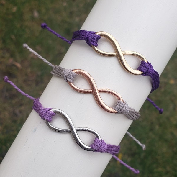 Infinity Bracelet for Women | Infinity Charm Bracelet | Adjustable Waterproof String Bracelet | Figure 8 | Limitless | Boundless | Eternity