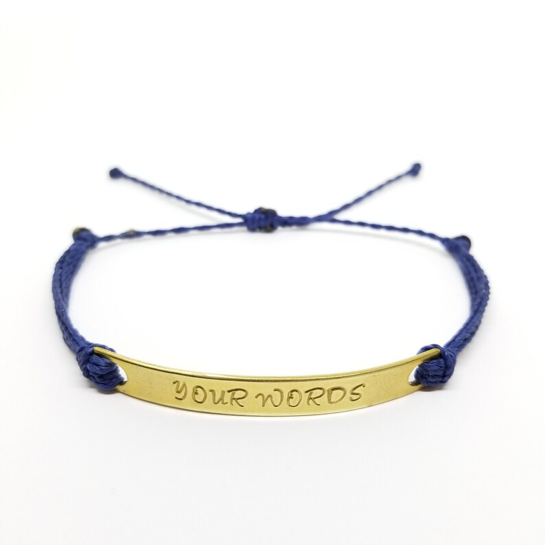 Custom Bracelet for Her Personalized String Bracelet Etsy