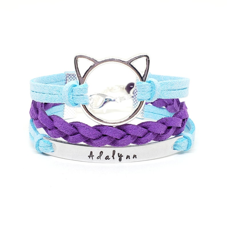 Custom Cat Bracelet Personalized Cat Charm Bracelet for Etsy