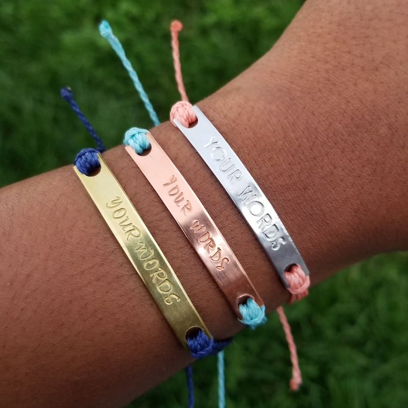 Custom Bracelet for Her Personalized String Bracelet Etsy