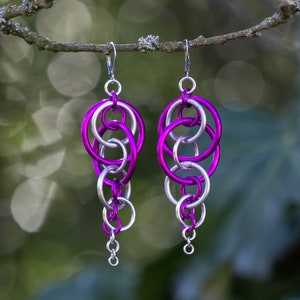 Carillon Earrings, chainmaille Jewelry, chain maille Earrings