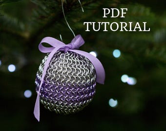 Boule de Noël en cotte de mailles : tutoriel DIY (PDF)