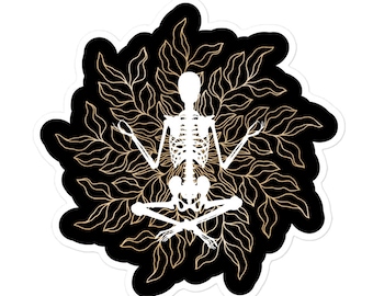 Zen Skeleton | Bubble-free Stickers