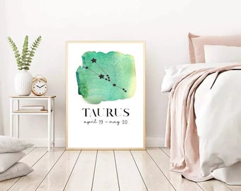 TAURUS ZODIAC CONSTELLATION print design! | Room print design