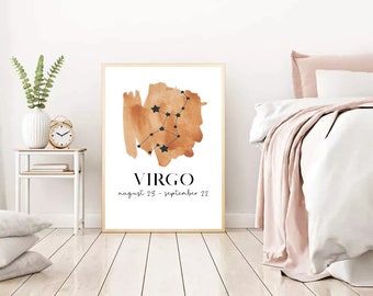 VIRGO ZODIAC CONSTELLATION print design! | Room print design