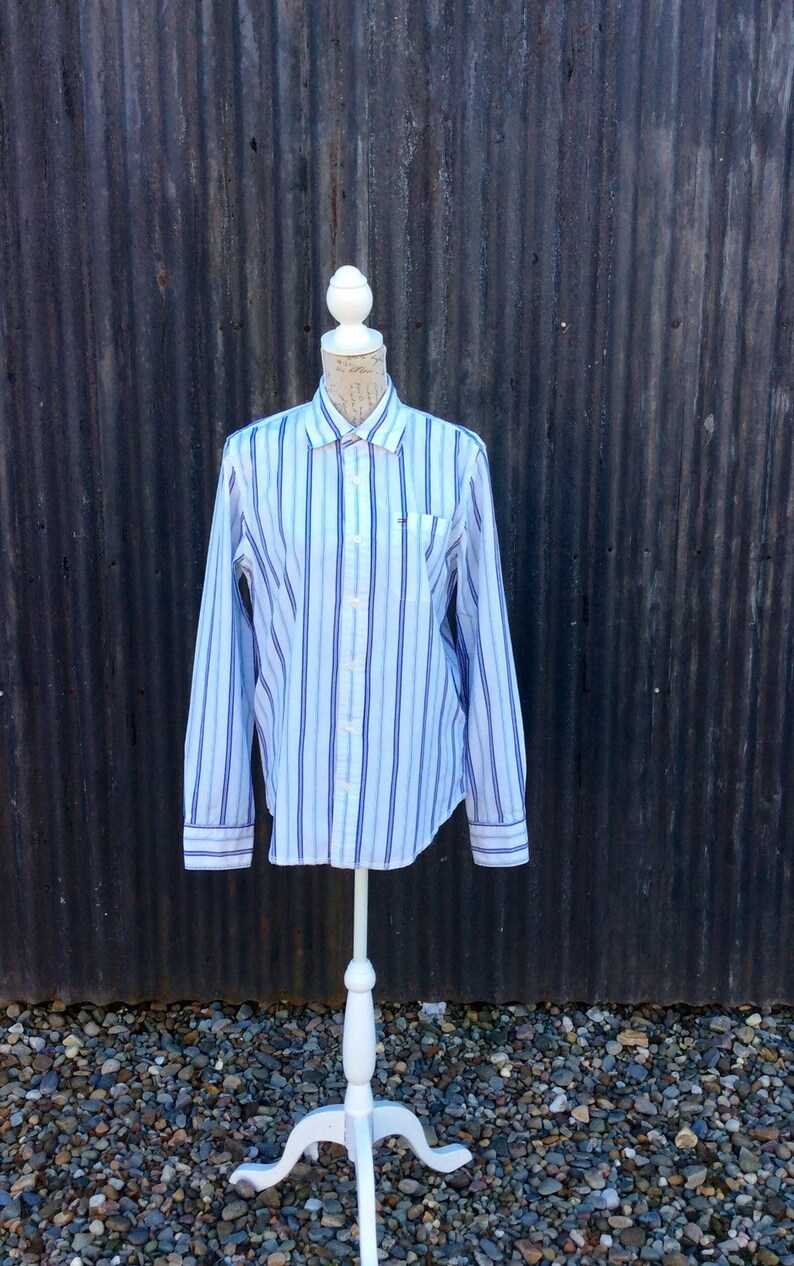 Vintage Tommy Hilfiger striped shirt in a size Medium
