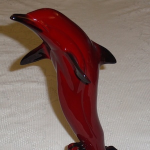 ULTRA RARE Royal Doulton Flambe Dolphin Collectible Figurine &quot;The Leap&quot; - Nautical Collectible Christmas Or Birthday Gift!