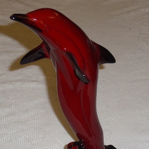 ULTRA RARE Royal Doulton Flambe Dolphin Collectible Figurine The Leap GIFT Nice Collectible Mother's Day Or Birthday Gift image 1