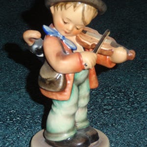Little Fiddler #4 Goebel Hummel Collectible Figurine TMK5 COLLECTIBLE GIFT! - Little Boy Playing The Fiddle - Cute Present!
