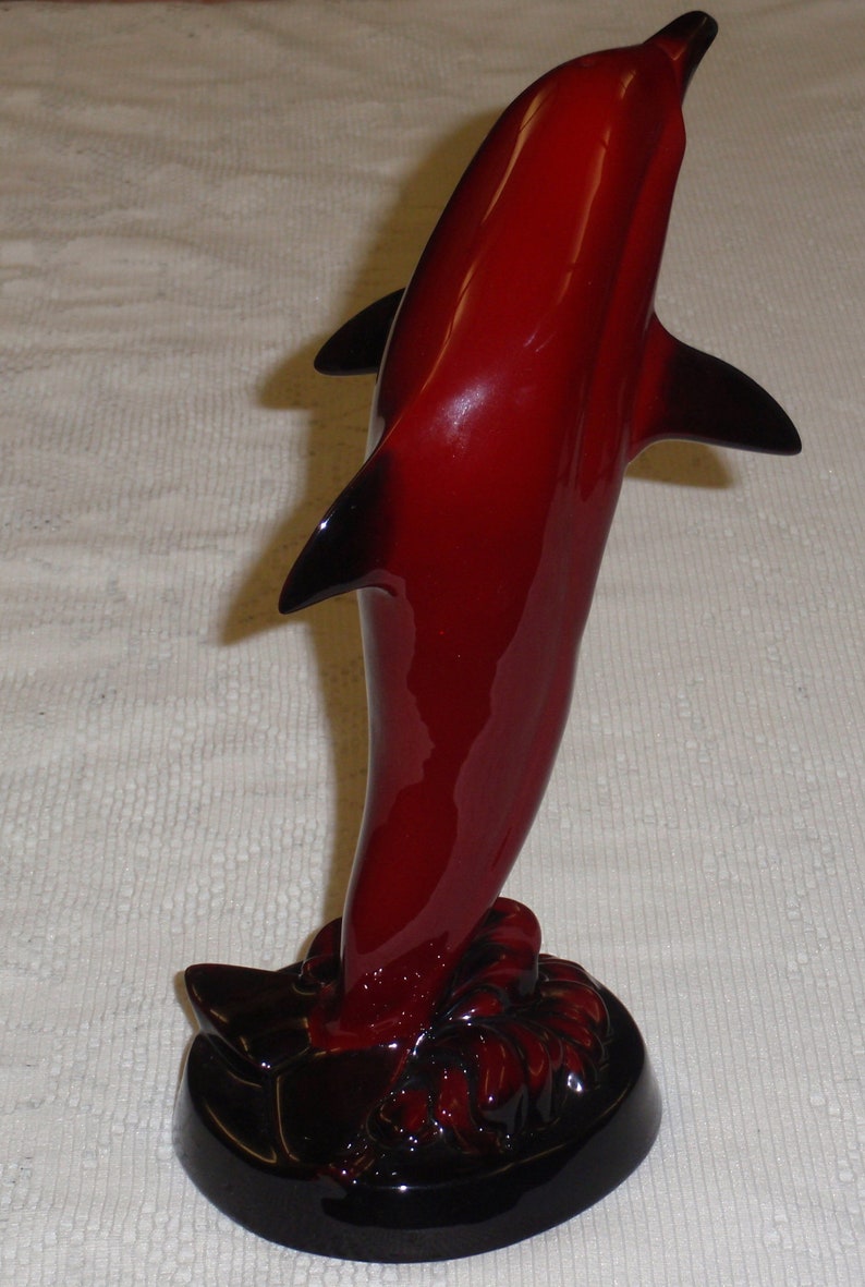 ULTRA RARE Royal Doulton Flambe Dolphin Collectible Figurine The Leap GIFT Nice Collectible Mother's Day Or Birthday Gift image 6