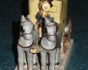 The Mail is Here Goebel Hummel Figurine #226 Horses Pulling A