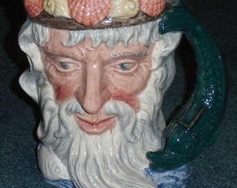 Large "Neptune" Royal Doulton Character Toby Jug D6548 NAUTICAL COLLECTIBLE Gift RARE Collectible Christmas Or Birthday Gift!