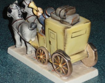 The Mail is Here Goebel Hummel Figurine #226 Horses Pulling A
