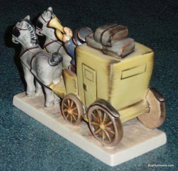 The Mail is Here Goebel Hummel Figurine #226 Horses Pulling A