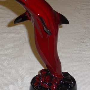 ULTRA RARE Royal Doulton Flambe Dolphin Collectible Figurine The Leap GIFT Nice Collectible Mother's Day Or Birthday Gift image 2